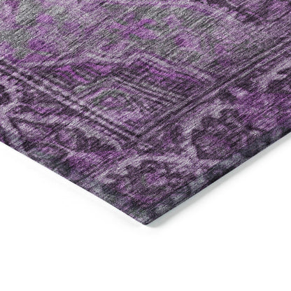 Kaelanor Purple Washable Indoor-Outdoor Rug