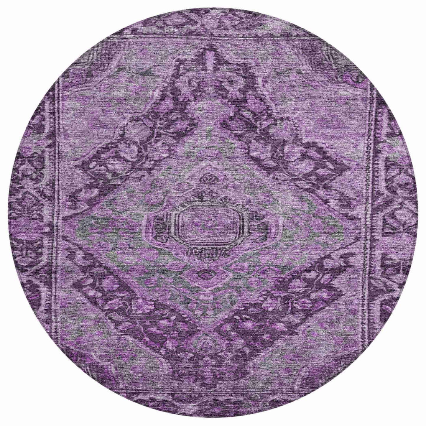 Kaelanor Purple Washable Indoor-Outdoor Rug