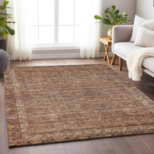 Kaelara Copper Washable Indoor-Outdoor Rug