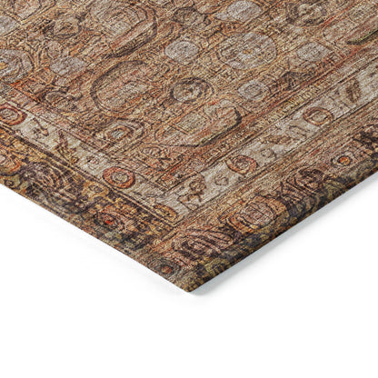 Kaelara Copper Washable Indoor-Outdoor Rug