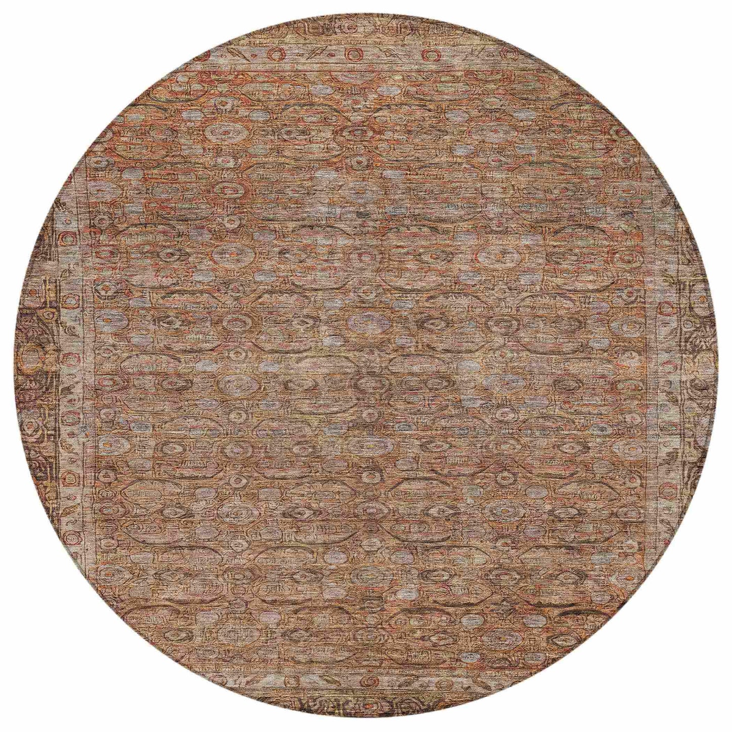 Kaelara Copper Washable Indoor-Outdoor Rug