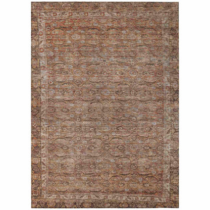 Kaelara Copper Washable Indoor-Outdoor Rug