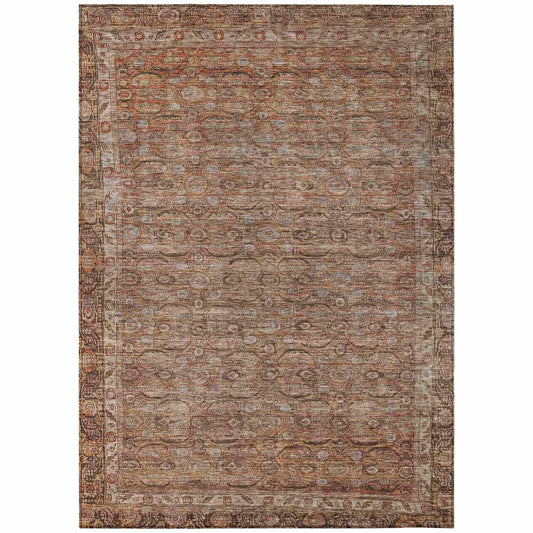 Kaelara Copper Washable Indoor-Outdoor Rug