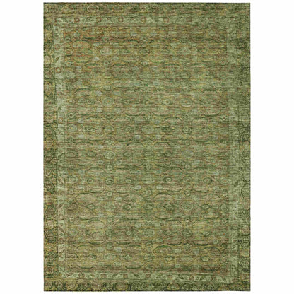 Kaelara Green Washable Indoor-Outdoor Rug