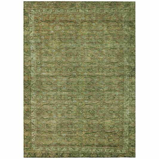 Kaelara Green Washable Indoor-Outdoor Rug