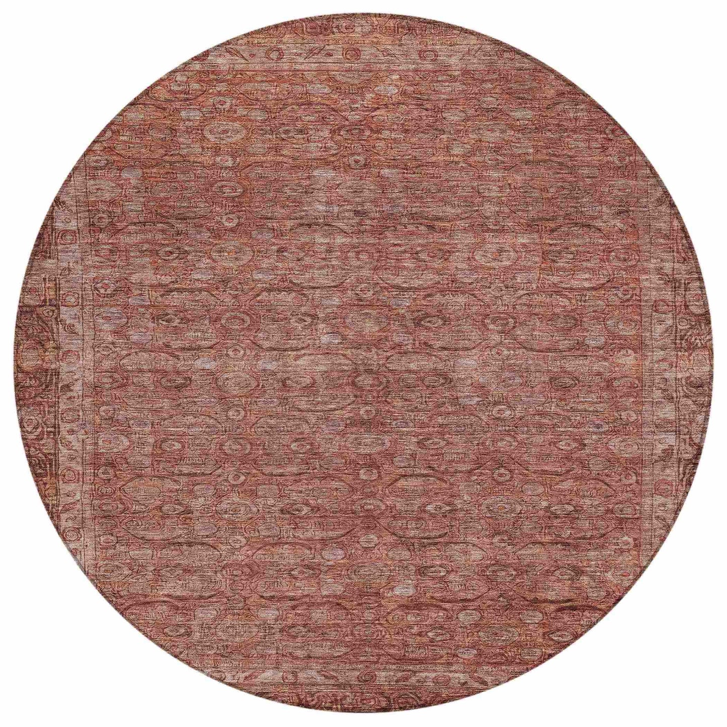 Kaelara Orange Washable Indoor-Outdoor Rug