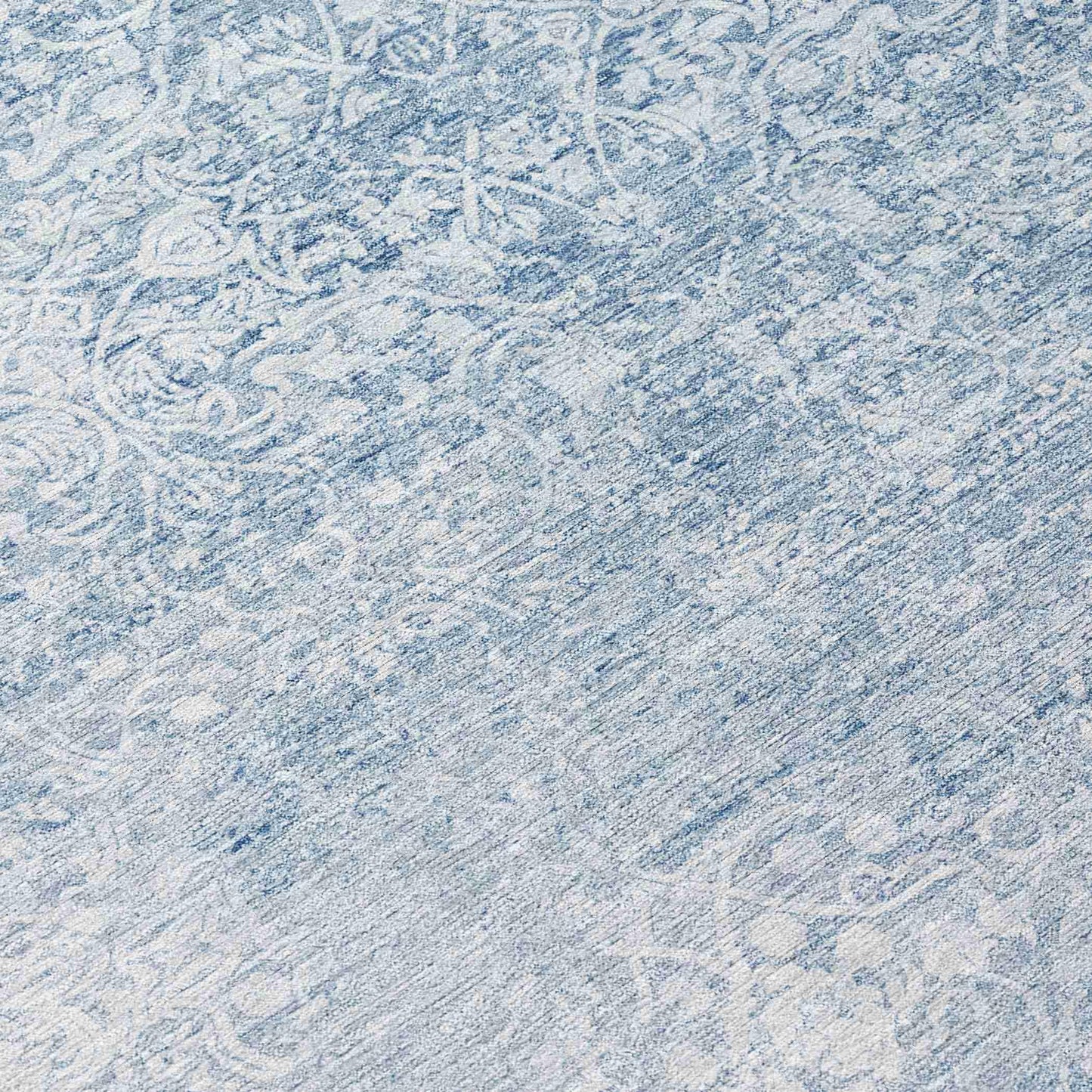 Kaelas Blue Washable Indoor-Outdoor Rug