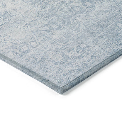 Kaelas Blue Washable Indoor-Outdoor Rug
