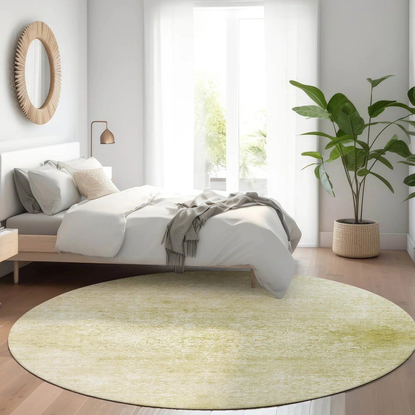 Kaelas Gold Washable Indoor-Outdoor Rug