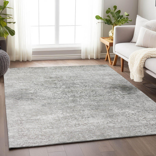 Kaelas Gray Washable Indoor-Outdoor Rug