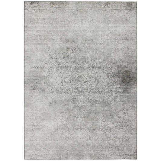 Kaelas Gray Washable Indoor-Outdoor Rug