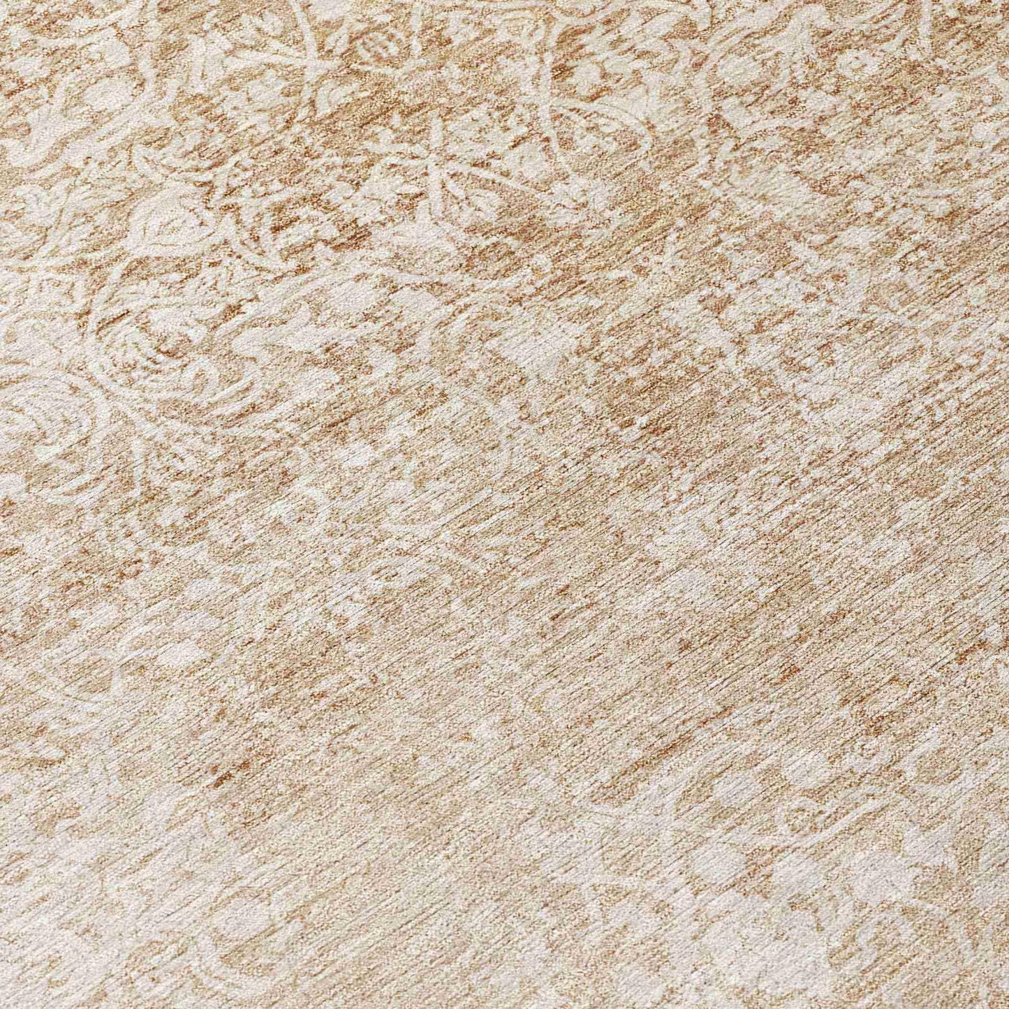 Kaelas Orange Washable Indoor-Outdoor Rug