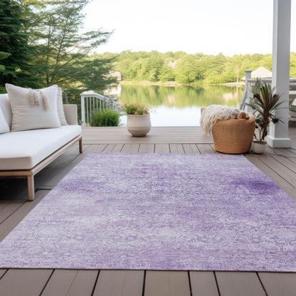 Kaelas Purple Washable Indoor-Outdoor Rug