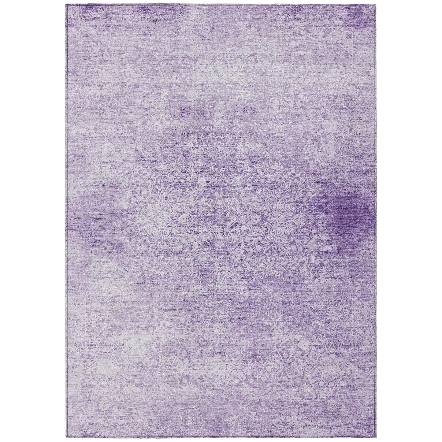 Kaelas Purple Washable Indoor-Outdoor Rug