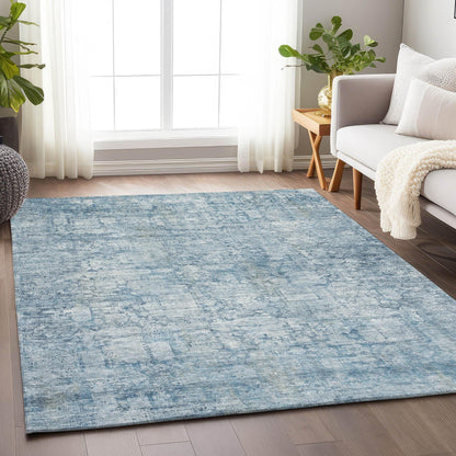 Kaelien Blue Washable Indoor-Outdoor Rug