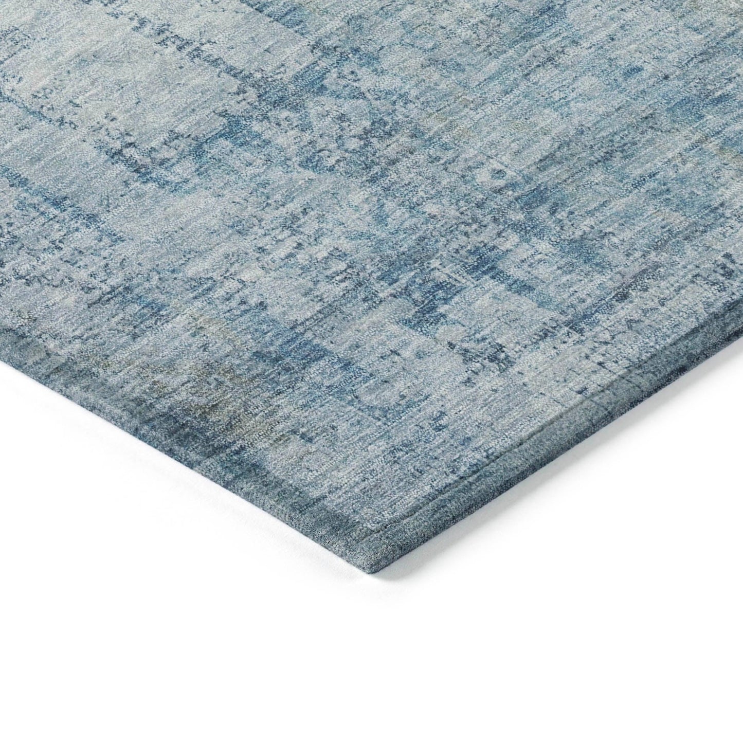 Kaelien Blue Washable Indoor-Outdoor Rug