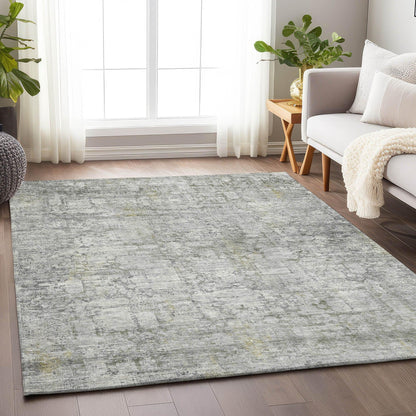 Kaelien Gray Washable Indoor-Outdoor Rug