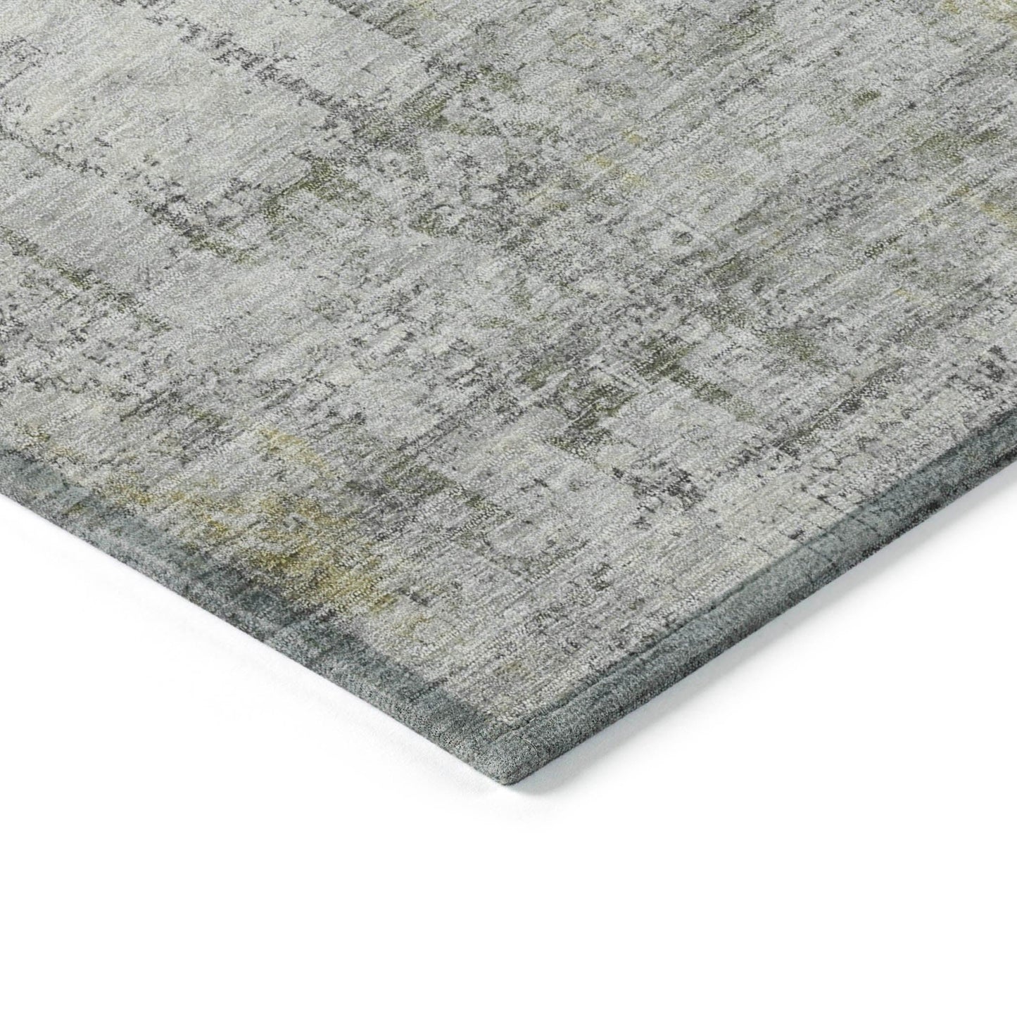 Kaelien Gray Washable Indoor-Outdoor Rug