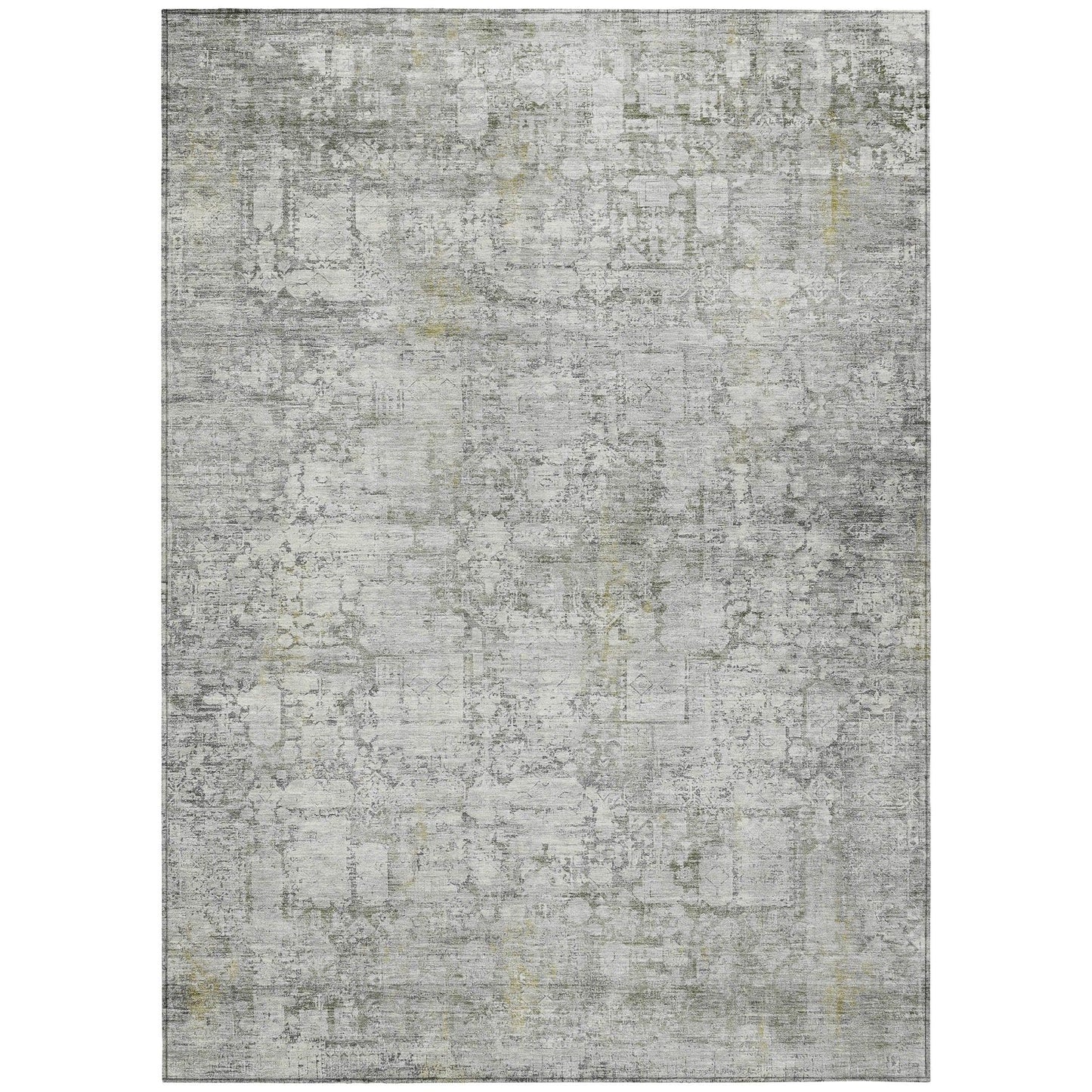 Kaelien Gray Washable Indoor-Outdoor Rug