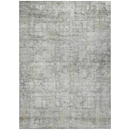 Kaelien Gray Washable Indoor-Outdoor Rug
