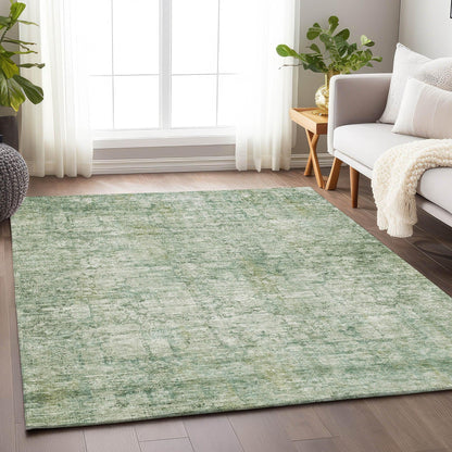 Kaelien Green Washable Indoor-Outdoor Rug