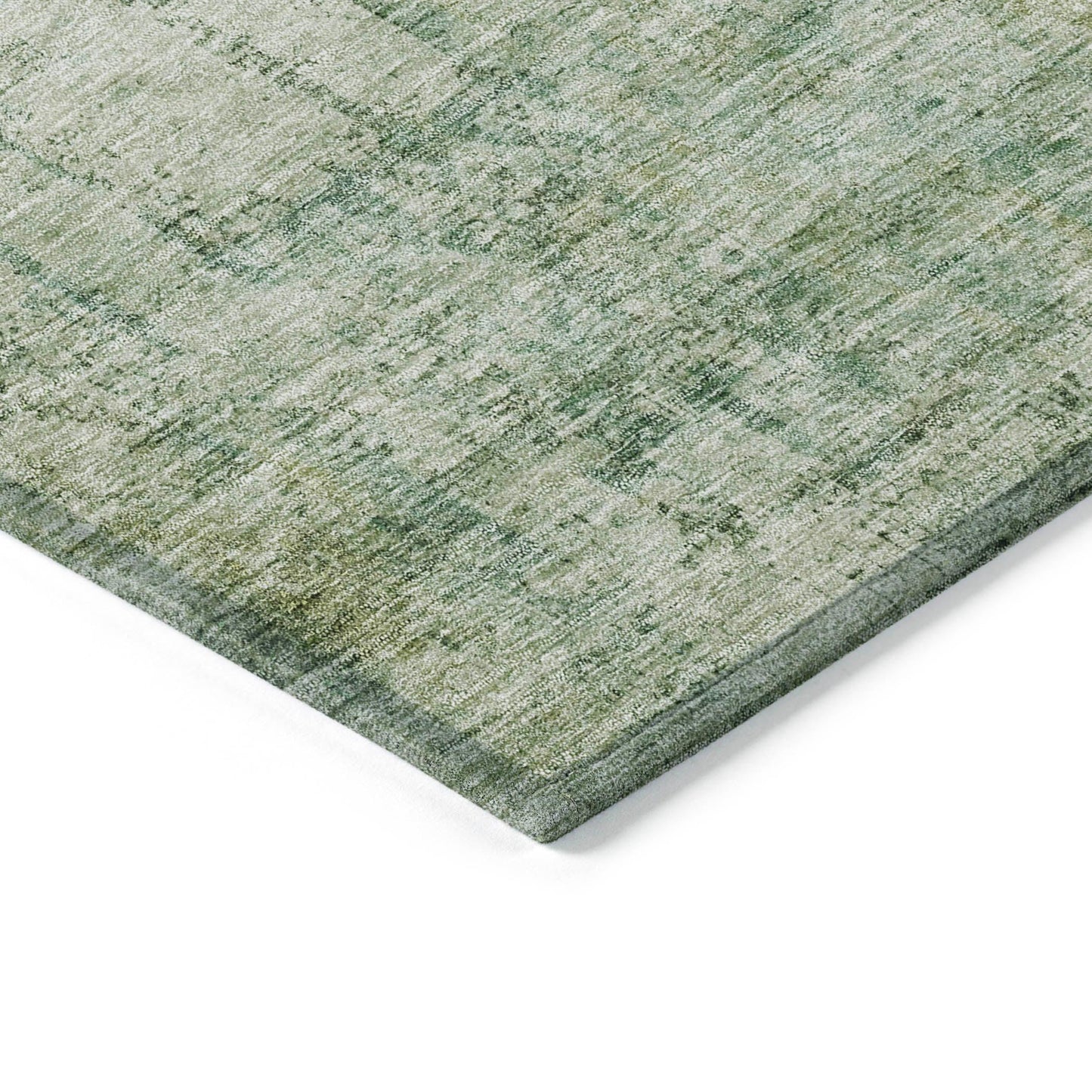 Kaelien Green Washable Indoor-Outdoor Rug