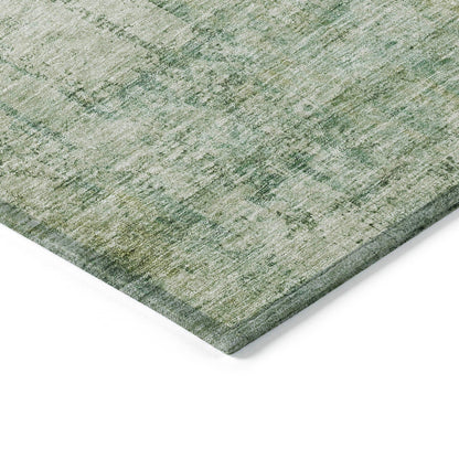 Kaelien Green Washable Indoor-Outdoor Rug