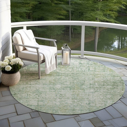 Kaelien Green Washable Indoor-Outdoor Rug