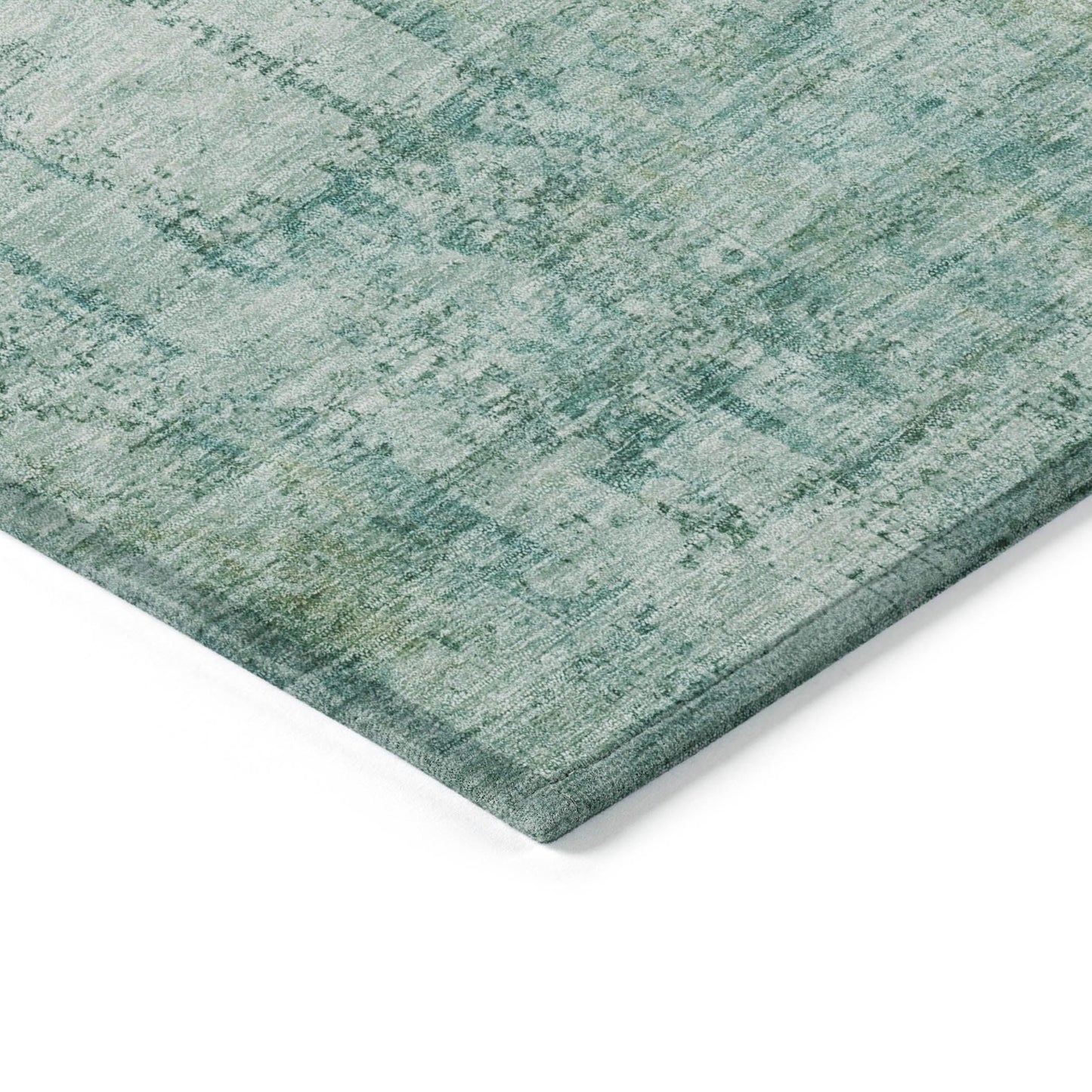 Kaelien Teal Washable Indoor-Outdoor Rug