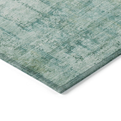 Kaelien Teal Washable Indoor-Outdoor Rug