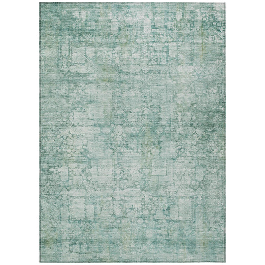 Kaelien Teal Washable Indoor-Outdoor Rug