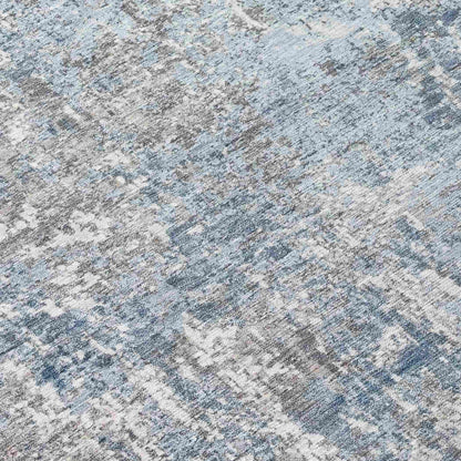 Kaelion Blue Washable Indoor-Outdoor Rug