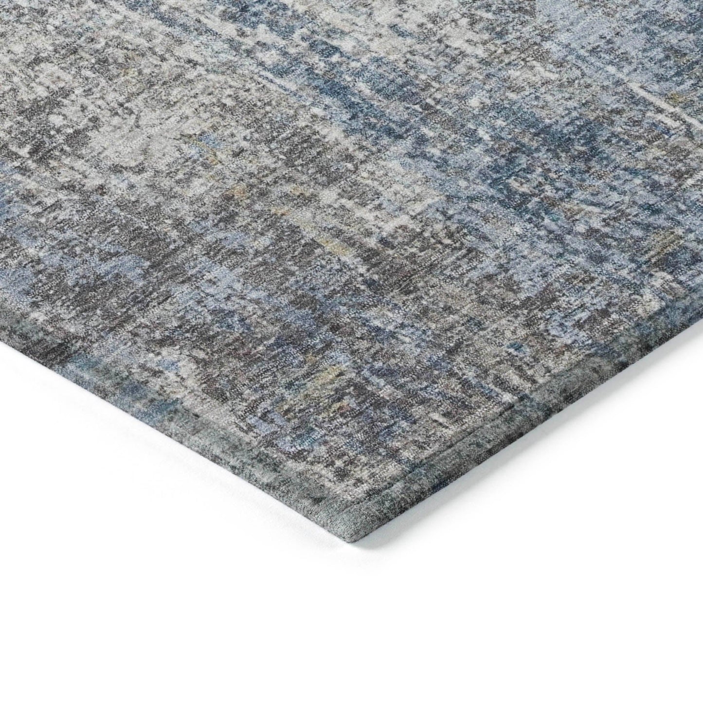 Kaelion Blue Washable Indoor-Outdoor Rug