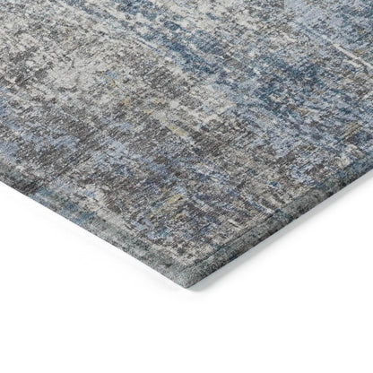 Kaelion Blue Washable Indoor-Outdoor Rug