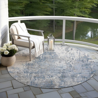 Kaelion Blue Washable Indoor-Outdoor Rug