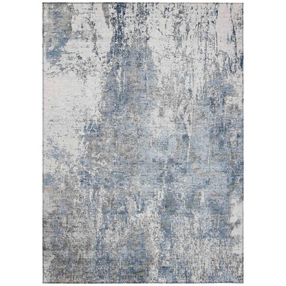 Kaelion Blue Washable Indoor-Outdoor Rug