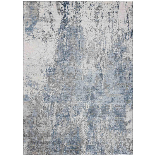Kaelion Blue Washable Indoor-Outdoor Rug