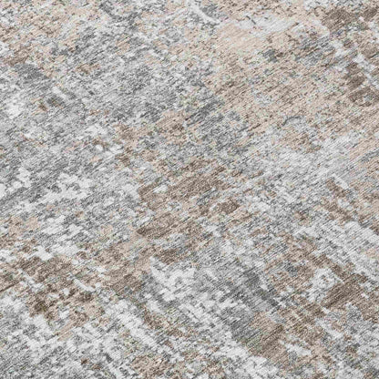 Kaelion Brown Washable Indoor-Outdoor Rug