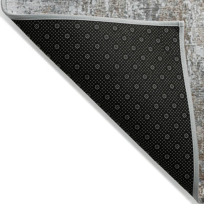 Kaelion Brown Washable Indoor-Outdoor Rug