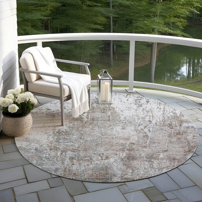 Kaelion Brown Washable Indoor-Outdoor Rug