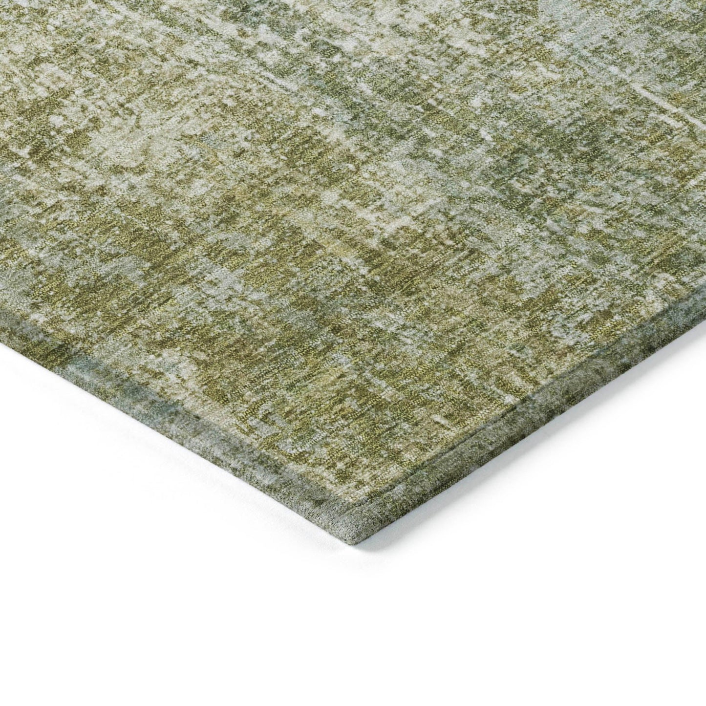Kaelion Green Washable Indoor-Outdoor Rug