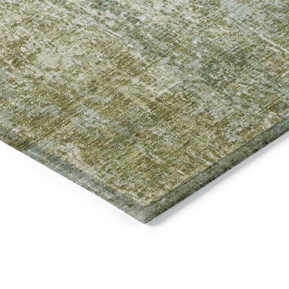 Kaelion Green Washable Indoor-Outdoor Rug