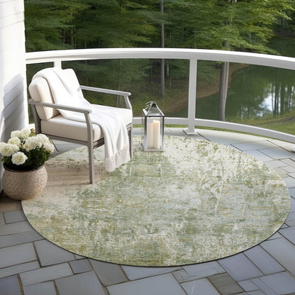 Kaelion Green Washable Indoor-Outdoor Rug