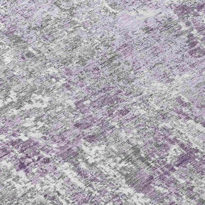 Kaelion Purple Washable Indoor-Outdoor Rug