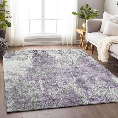 Kaelion Purple Washable Indoor-Outdoor Rug