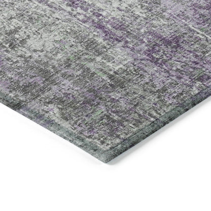 Kaelion Purple Washable Indoor-Outdoor Rug