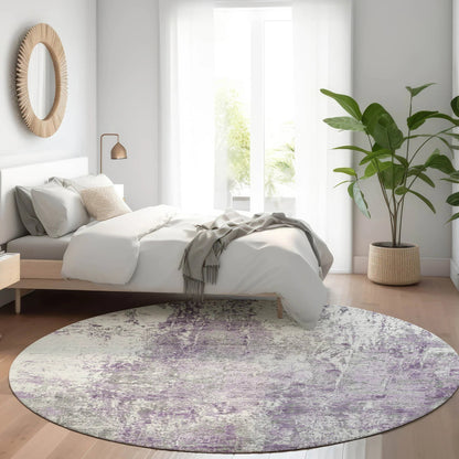 Kaelion Purple Washable Indoor-Outdoor Rug