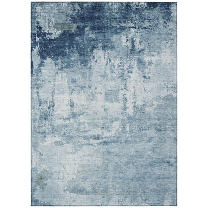Kaelira Blue Washable Indoor-Outdoor Rug