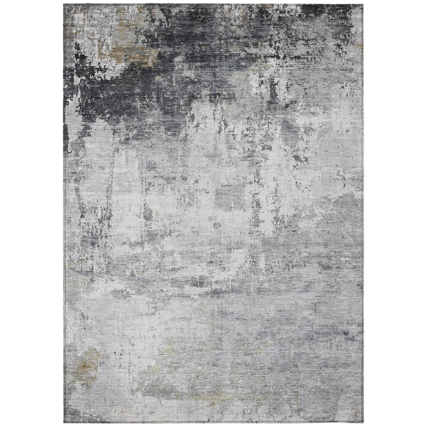 Kaelira Gray Washable Indoor-Outdoor Rug