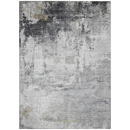 Kaelira Gray Washable Indoor-Outdoor Rug